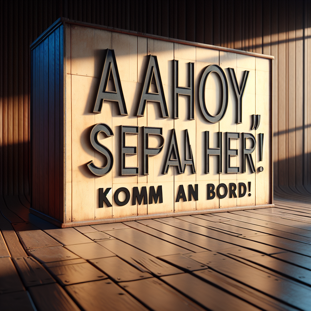 Ahoy, Seefahrer! Komm an Bord!