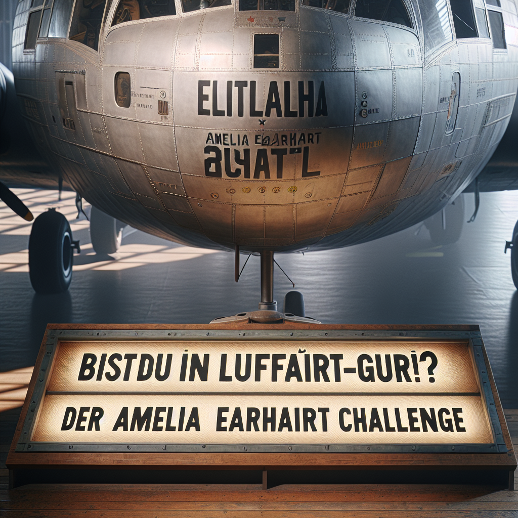 Bist du ein Luftfahrt-Guru? Der Amelia Earhart Challenge!